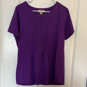 Women’s Turtle Bay New York Purple Short Sleeve Top Medium